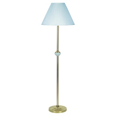 blue and gold floor lamp