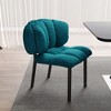 EUREKA ERGONOMIC,Vintage Velvet Dining Chair 1 PC, 26.77"D x 29.13"W x 32.68"H,Red - 3 of 4
