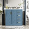 Bathroom vanity set with ceramic sink, solid wood frame bathroom storage cabinet, freestanding vanity set with 3 drawers and soft-close doors - 2 of 4