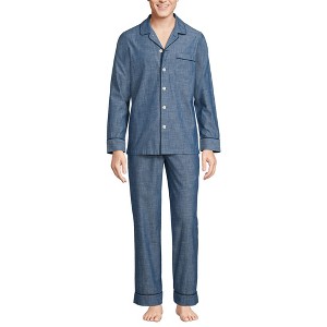 Lands' End Men's Long Sleeve Essential Pajama Set - 1 of 3