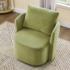 KTMBDW Swivel Accent Chair, 29.9" Accent Barrel Armchair with Curved Design, Chenille Upholstered Swivel Sofa Chair  for Living Room, Bedroom - 2 of 4