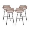 Christopher Knight Home Kevin Outdoor Wicker and Iron Barstools with Cushions (Set of 4) - 2 of 4