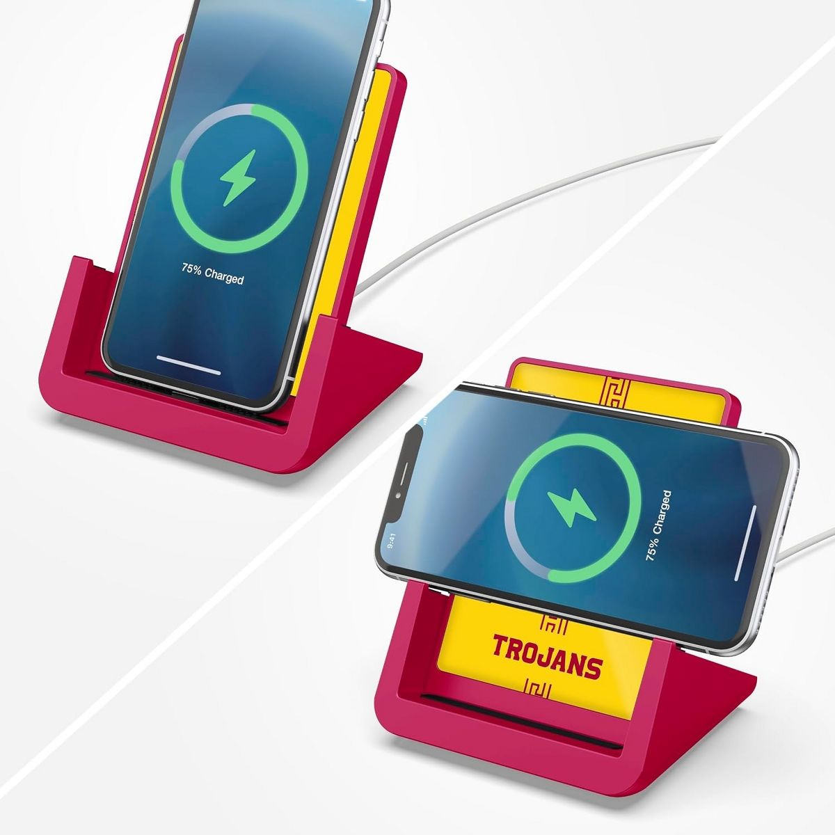 SOAR NCAA Cell Phone Wireless Charging Stand- USC Trojans - thumbnail 2