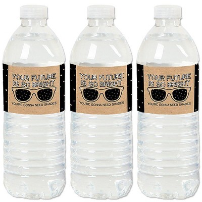 Big Dot of Happiness Bright Future - Graduation Party Water Bottle Sticker Labels - Set of 20