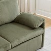 GDFStudio Uriel 65" Modern Convertible Corduroy Upholstered Sofa Bed with 2 Pillows and Side Pockets - 4 of 4