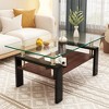 VYNXARIA Rectangle Coffee Table, Tempered Glass Tabletop with MDF Layer, Modern Table for Living Room - 3 of 4