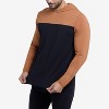 X RAY Men's Long Sleeve Colorblock Hooded t shirts,new tshirt - 4 of 4