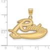 Black Bow Jewelry 14k Yellow Gold Plated Sterling Silver Mount Union College Purple Raiders NCAA Large Pendant - 2 of 3
