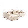 GDFStudio Aly Modular 111.41" Corduroy Fabric and Compressed Foam Sectional Sofa - 3 of 4