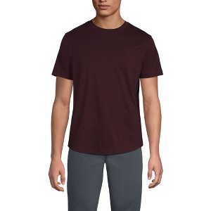 Lands' End Men's Short Sleeve Supima Curved Hem Tee - 1 of 3