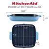 KitchenAid 11" Enameled Cast Iron Square Grill and Roasting Pan - Blue Velvet - 2 of 4