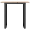 vidaXL Dining Table O-Frame 31.5"x19.7"x29.5" Solid Wood Pine and Steel - 4 of 4