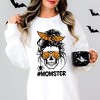 Simply Sage Market Women's Graphic Sweatshirt Momster Skull - 2 of 4