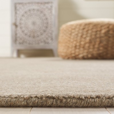 Taupe Hand-Knotted Wool 6' x 9' Area Rug