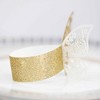 50pcs Butterfly Shape Napkin Rings Hollow Out Napkin Holder For Wedding Party Home Table Decoration - 2 of 4