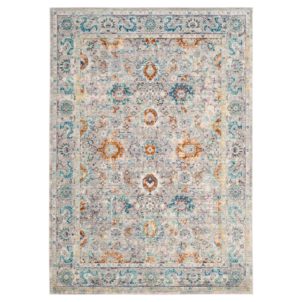 5'x8' Alzira Loomed Rug Gray/Multi - Safavieh