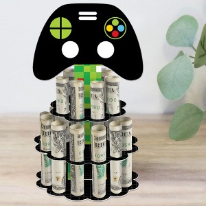 Big Dot of Happiness Game Zone - DIY Pixel Video Game Party or Birthday Party Money Holder Gift - Cash Cake - 1 of 4