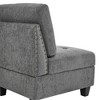 U shape Modular Sectional Sofa�DIY Combination�includes Two Single Chair �Two Corner and Two Ottoman�Grey Chenille - 2 of 4
