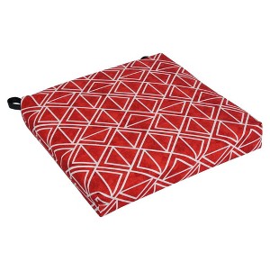 Blazing Needles, 20-inch by 19-inch Patterned Outdoor Chair Cushion - 1 of 2