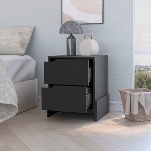 NicBex 14.57 inch Nightstand with 2 Drawers,Wooden Side Table with Sturdy Base,Modern Bedside Table for Bedroom,Living Room - 1 of 4