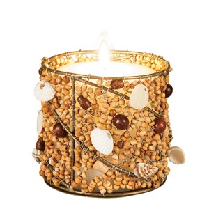 Gallerie II Natural Beaded Votive Holder - 1 of 1