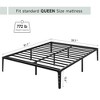 Bed Frame, Metal Platform Bed Frame No Box Spring Needed, Heavy Duty Bed Frame with Under-Bed Storage Space, Sturdy Metal Slat Support - 3 of 4