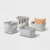 Large Round Woven Plastic Storage Basket White/Gray - Brightroom™ - image 4 of 4