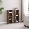 KTMBDW Tall Narrow Bookshelf 8 Tiers, Compact Corner Bookcase with a Wavy Border Design, Easy to Match for Living Room, Office, Study, Bedroom - 3 of 4
