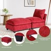 WestinTrends Augusta 68.5" Chenille Upholstered Indoor Chaise Lounge Chair - 3 of 4