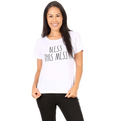 RAE DUNN - Women's Short Sleeve Shirttail Hem T-Shirt