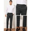 Lars Amadeus Men's Plaid Slim Fit Business Office Suit Trousers Dress Pants - 4 of 4
