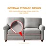 NicBex 59.5 Inch Linen Storage Loveseat Sofa,2-Seat Upholstered Sofa for Living Room,Small Space,Office,Apartment - 3 of 4