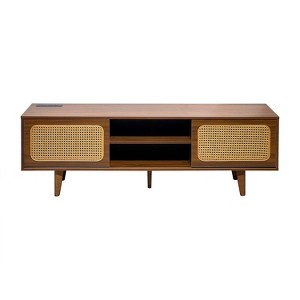 Belatt 55" TV Stand 120lbs Weight-Bearing Media Console with LED Light for Living Room/Bedroom - 1 of 4