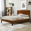 CAVINAS King/Queen/Full Size Solid Wood Platform Bed Frame with Three-Piece Headboard Design,No Box Spring Needed - 3 of 4