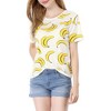 INSPIRE CHIC Women's Fruit Print Top Round Neck Short Sleeve Cute T-Shirt - 2 of 4