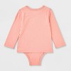 Toddlers' 2pk Adaptive Long Sleeve Bodysuit with Abdominal Access - Cat & Jack™ Burgundy/Coral Pink - 2 of 4