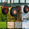 900/1200 Lbs Steel Garden Cart, Heavy Duty Garden Wagon Cart Pullable on Wheels, Metal Yard Utility Wagon Carts - 4 of 4