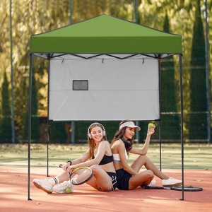 EAGLE PEAK 6'x4'Instant Pop Up Canopy with Adjustable Sun Wall - 1 of 4