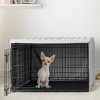 Sweet Jojo Designs Dog Crate Kennel Cover 24in. Stripe White and Grey - 2 of 4