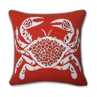 Calvin the Crab Throw Pillow Orange - Pillow Perfect