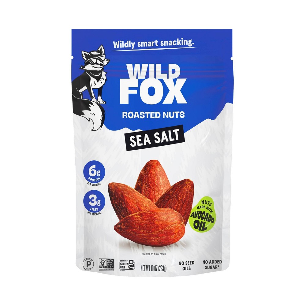 Wild Fox Sea Salt Roasted Almonds - 10oz