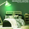 Luxrite A19 LED Green Edison Light Bulb, 4.5W=60W Equivalent, Clear Glass Filament, UL Listed, Indoor Outdoor, Porch, E26 Standard Base 3 Pack - 2 of 4