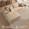 XIZZI No Assembly Needed Modular Deep Seating Sectional Sofa, Pure Sponge Structure Plush Polyester, Standard/Upgraded w/ Ottoman in Beige/Black/Gray - 2 of 4