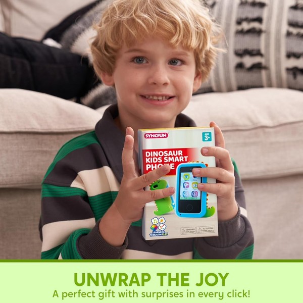 Teléfono inteligente Joyfy para niños, juguete de teléfono para niños pequeños con doble cámara, juegos, reproductor de música, tarjeta de 8GB, mejor regalo de cumpleaños para niños de 3 a 11 años 5