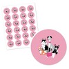 Big Dot of Happiness Pawty Like a Puppy Girl - Pink Dog Baby Shower or Birthday Party Circle Sticker Labels - 24 Count - 2 of 4