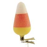 Blu Bom Clip On Candy Corn  -  I Glass Ornament 3.75 Inches -  Ornament Halloween Candy  -  2022131  -  Glass  -  Orange