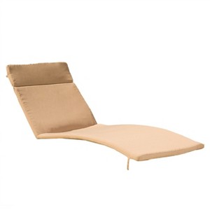 GDFStudio Olivia Outdoor Water Resistant Fabric Chaise Lounge Cushion - 1 of 4