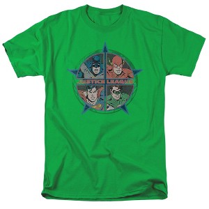 Jla Four Heroes Adult T-Shirt - 1 of 4
