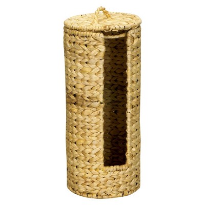 wicker basket toilet roll holder