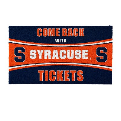 Evergreen Come Back with Tickets Syracuse University 28" x 16" Woven PVC Indoor Outdoor Doormat